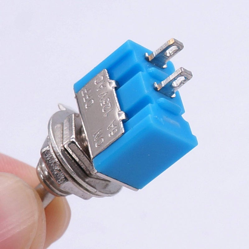 Taiss 10PCS SPST Mini Toggle Switch 2 Pin 2 Position ON/Off Miniature Toggle Switch 6A 125V MTS-101 - Image 5